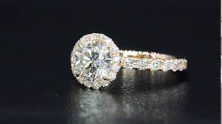 Stunning Rose Gold and Diamond Halo Engagement Ring from Bez Ambar