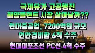 [CC한글자막]국제유가 고공행진!! 해양플랜트 시장 다시 살아날까?? 현대중공업, 7200억 규모 필리핀 연안경비함 6척 수주, 현대미포조선, PC선 4척 수주