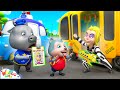 Strange Bus‼️ Be Careful of Fake Driver - More Police Save Song | Nursery Rhymes | Wolfoo Kids Songs