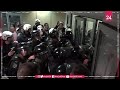 serbia opposition supporters invade state run tv