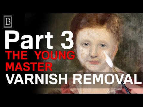 Removing yellowed varnish – The Young Master Part 3 #artrestoration