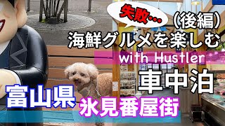 氷見番屋街で愛犬と車中泊（後編）。やっぱり下調べは必要！