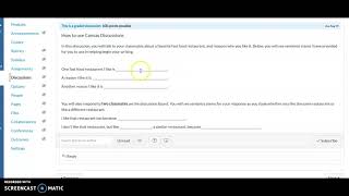 Canvas Discussions Basic Tutorial