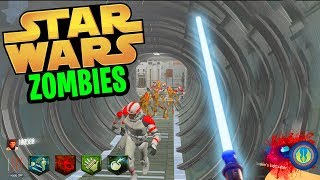 STAR WARS ZOMBIES w/ LIGHTSABER!!! (Black Ops 3 Custom Zombies Gameplay)