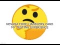 Nevada Food Handlers Card / Testing