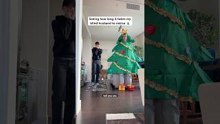 Christmas tree prank on my blind husband 🤣 #shorts