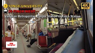 TTC POV Walk: Vaughan Metropolitan Centre Station to Finch Station Via Finch West Station【4K 60FPS】