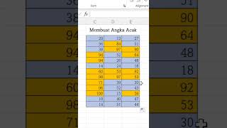 Membuat Angka Acak dengan Rumus RANDBETWEEN di Excel #Shorts