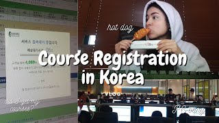 COURSE REGISTRATION IN KOREA | Did I get my courses? Master's degree? PC bang, Korean hot dog