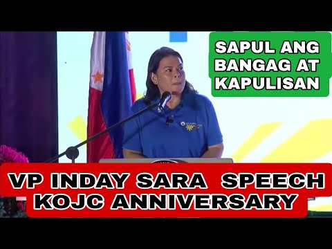 VP SARA DUTERTE FULL SPEECH KOJC ANNIVERSARY