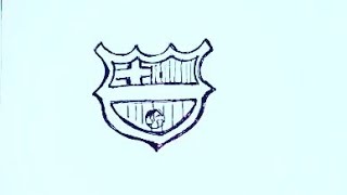 how to draw the FC Barcelona Logo easy step by step #drawing #Barcelona #Logo