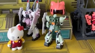 Bandai Hello Kitty MS-06S Char’s Zaku II SD Gundam Cross Silhouette Model Kit Review