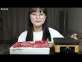 육회로 먹고 구워도 먹고🥩차돌박이 살치 채끝 한우 먹방 raw beef mukbang asmr