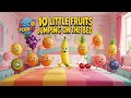 Ten Little Fruits Jumping On The Bed | Fruits Song | Learn Numbers With Fruits | Baby Songs
