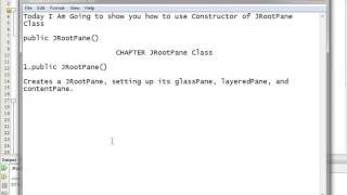 Java Programming Tutorial -JRootPane-1- public JRootPane()