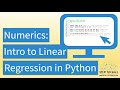 Numerical Methods: Linear Regression in Python (Numpy Package) + Plotting