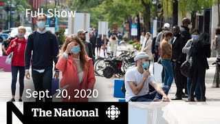 CBC News: The National | Sept. 20, 2020 | Que. renews COVID-19 restrictions; John Turner remembered