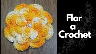 flor super fácil a crochet - canal ( Yessi Crochet  )