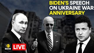 Joe Biden's powerful speech on Ukraine war anniversary in Poland | Russia-Ukraine War Live | WION