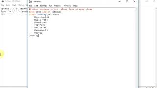Python program to get values from an enum class