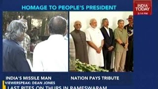 India Bids Abdul Kalam Goodbye At Official Residence