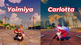 Yoimiya vs Carlotta! Full Gameplay