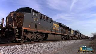 CSX 817 ES44AC-H Leads E301 at Florence, TN