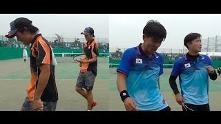 スーパープレイ集【アジアソフトテニス選手権男子ダブルス】桂・増田（日本）vs キム ドンフン・キム ボムジュン（韓国）