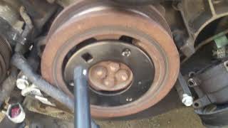 How remove torque converter flexplate nuts ford 6.0l powerstroke