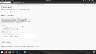 String 1 makeTags Javascript solution