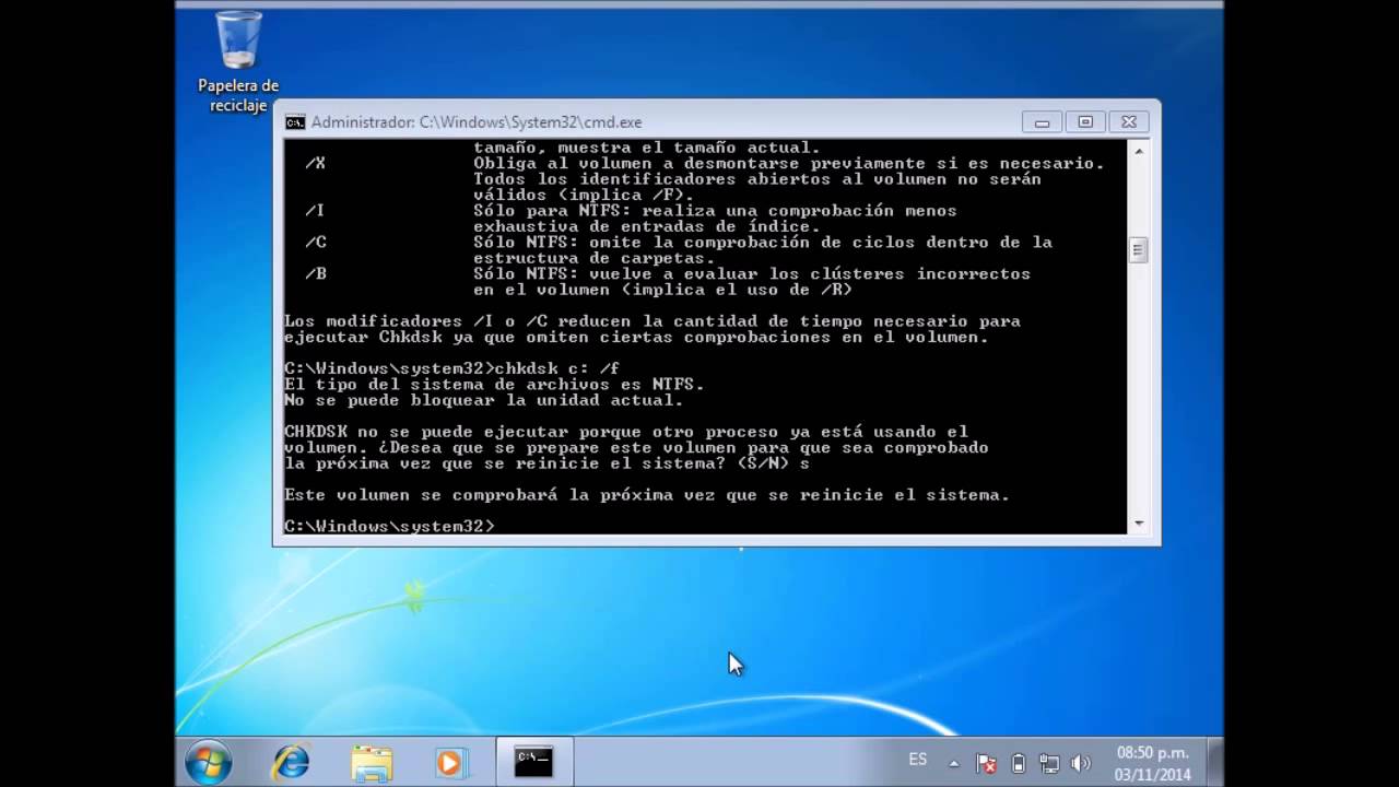 Reparacion De Disco Duro, Usando El Comando CHKDSK. - YouTube