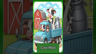 Cow-Moo||cute and adorable cow is riding a truck #cow #truck #funny #babybus