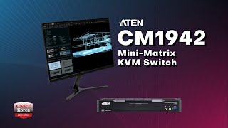 Multitask with Seamless Workflows between 2 Computers and 2 Displays #aten #kvm #CM1942 #4k