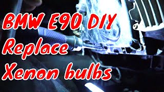 How to DIY Install Replacement D1S Xenon Hid Headlight Bulbs BMW E90 325i 328i 330i 335i