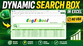 Create a Dynamic Search Bar in Excel | Find Anything Instantly (No VBA!)|| Dynamic Search Bar