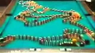 Worlds Most Unbelievable Video (Amazing Billiard-Domino)