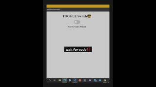 Toggle Switch in Css |Part 2 #html #css #Javascript