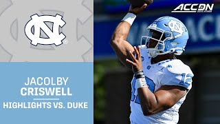 UNC's Jacolby Criswell Battles In Rivalry Game