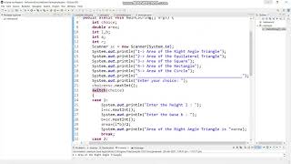 Java Menu Driven Program || Part 3