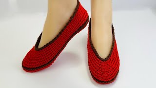 Quick Crochet Slippers PERFECTLY fitted  Pattern - multiple sizes included