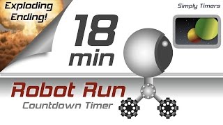 18 min racing robot countdown timer with exploding ending