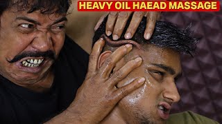 Perfect Head Massage by Asim Barber | Heavy Oil Massage | Loud Neck Cracking | Hair Cracking | ASMR