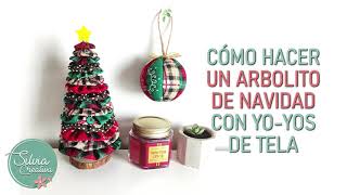 Cómo hacer un Arbolito de Navidad con Yo-yos de Tela - patrón gratuito