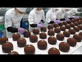 Chocolate Bomb! Giant Nut Chocolate Cake / Korean Food Factory