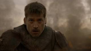 Jaime Lannister charges at Daenerys - Dothraki vs Lannister Army Season 7