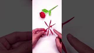 Origami rose #origami #rose #flower