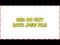 GIS: Do not save .pgw file