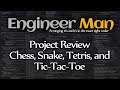 Chess, Snake, Tetris, and Tic-Tac-Toe Project Review