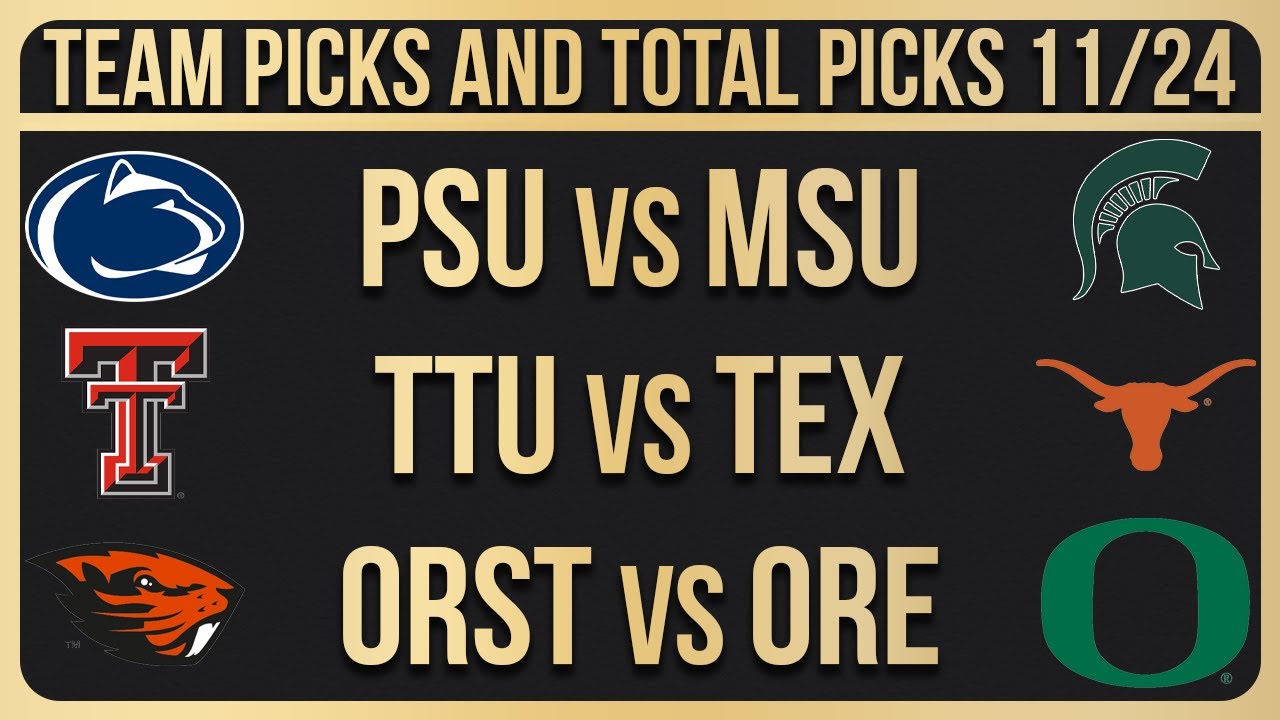 FREE College Football Picks Today 11/24/23 NCAAF Week 13 Betting Picks ...