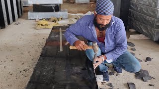 TURNING STONE INTO A BEAUTIFUL DESIGN 😱#headstone #tombstone